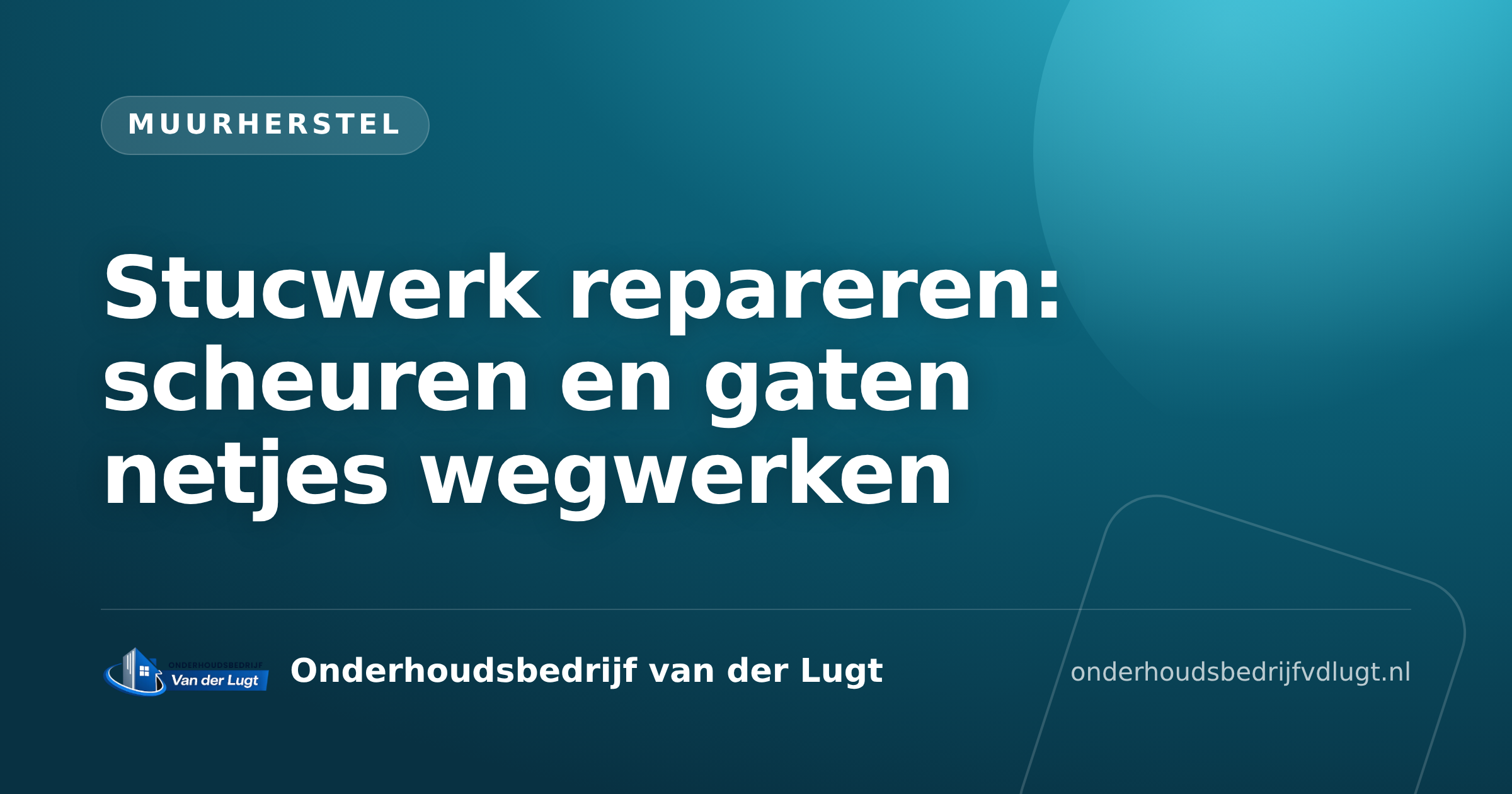 Stucwerk repareren: scheuren en gaten netjes wegwerken