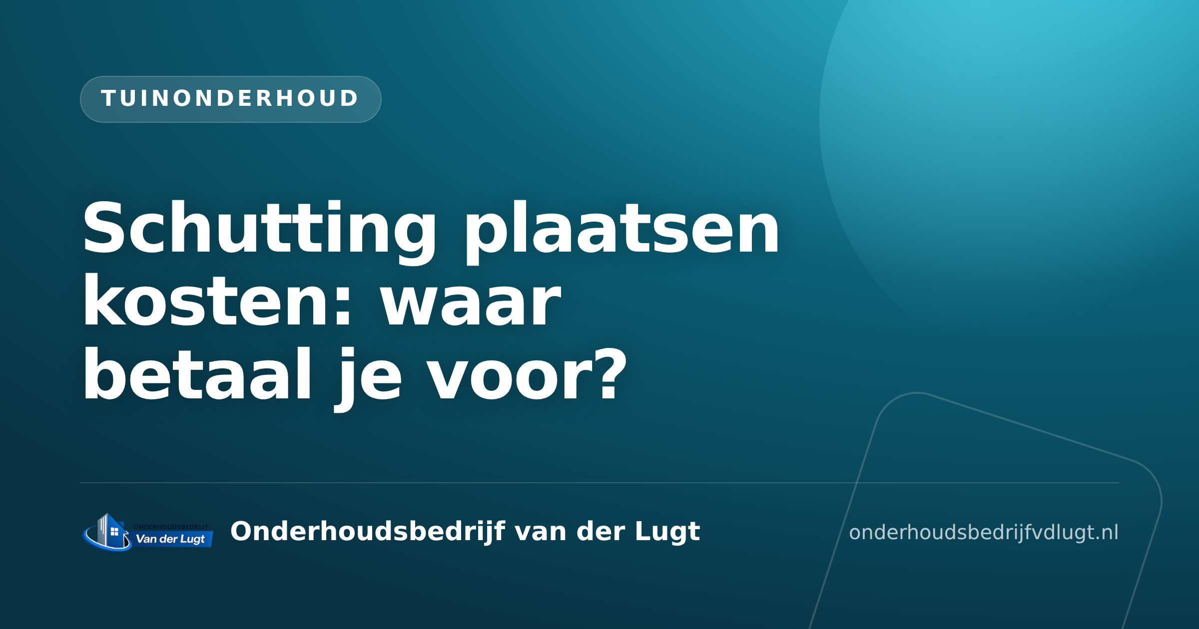 Schutting plaatsen kosten: waar betaal je voor?