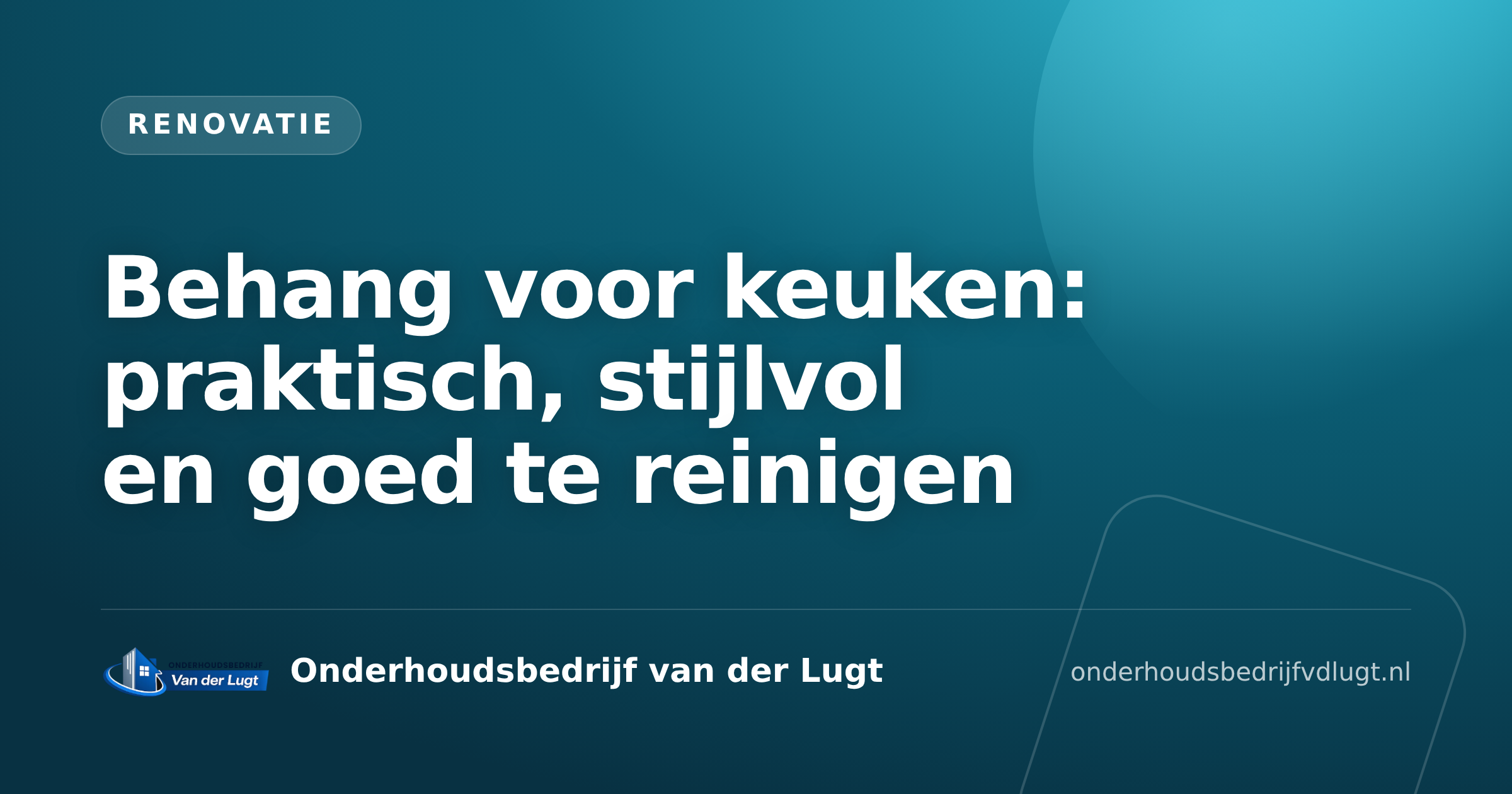 Moderne keuken met behang voor keuken op een strak afgewerkte wand
