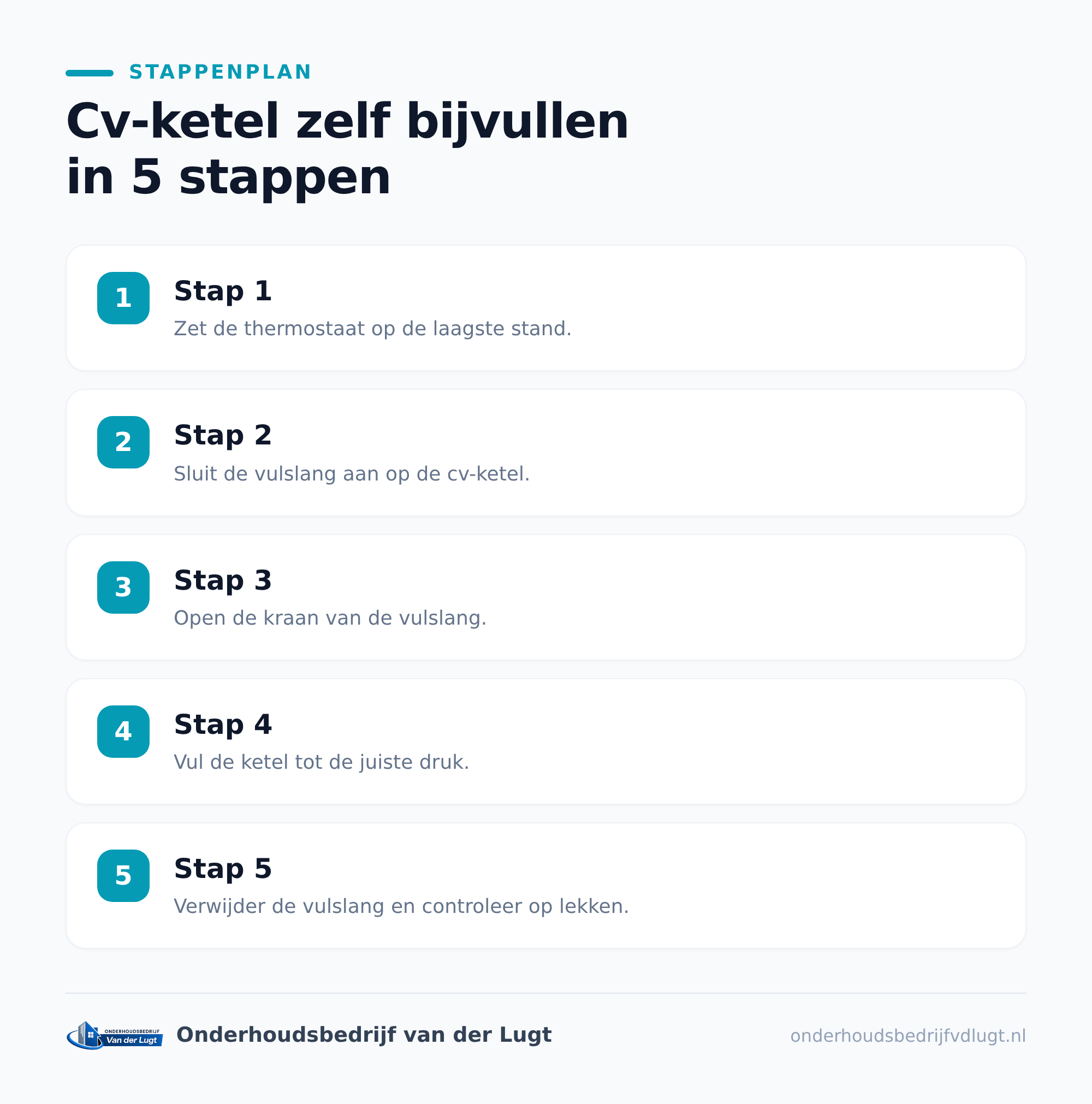Wat heb je nodig om je cv-ketel bij te vullen?