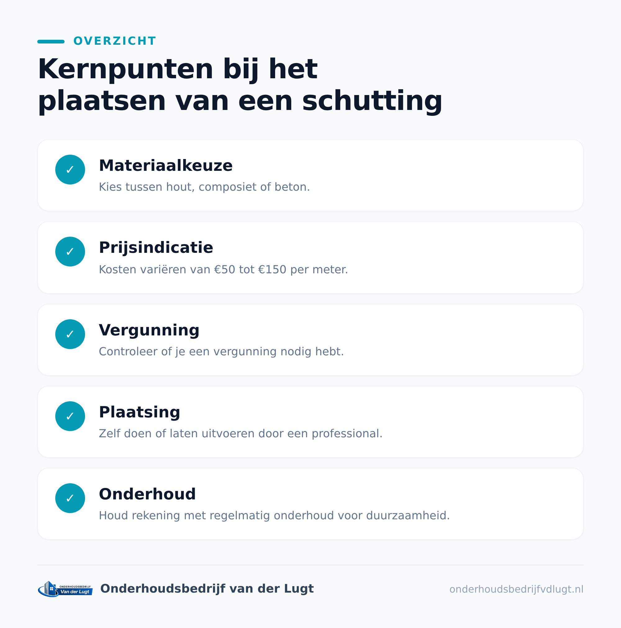 Welke materialen kun je kiezen?