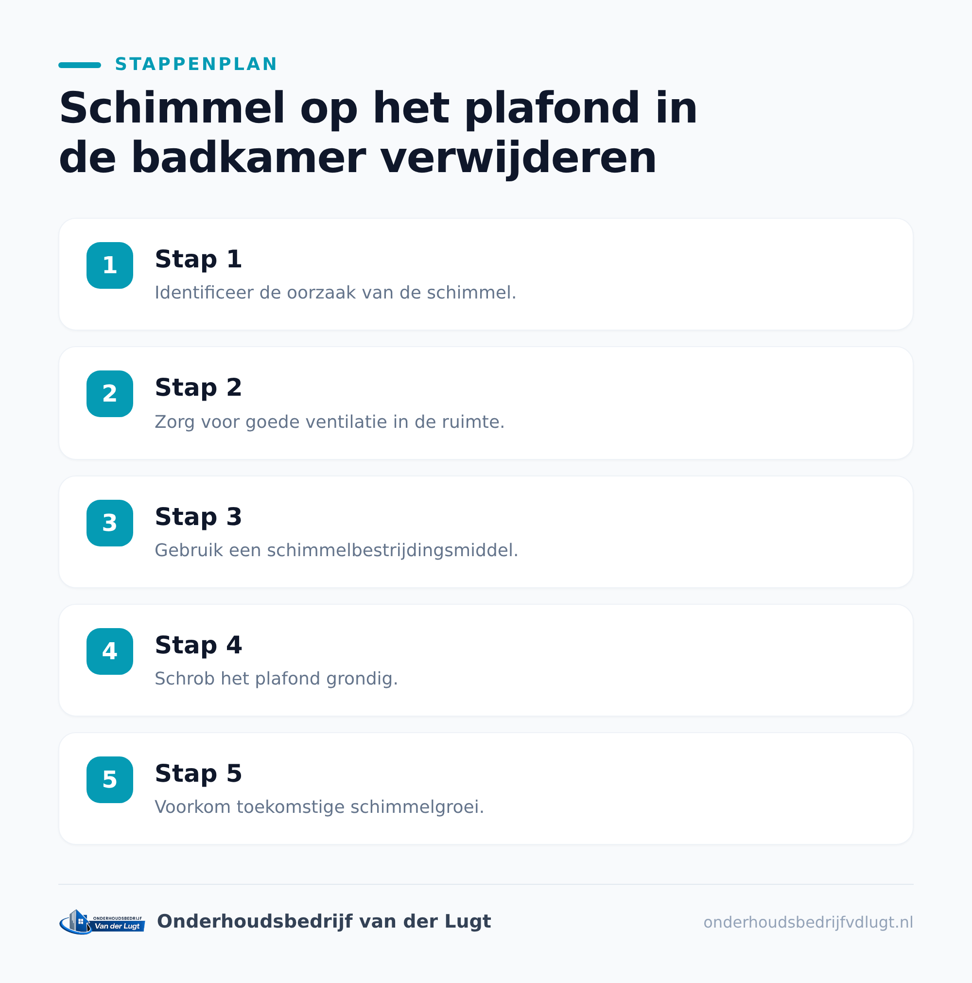 Oorzaken van schimmel plafond badkamer
