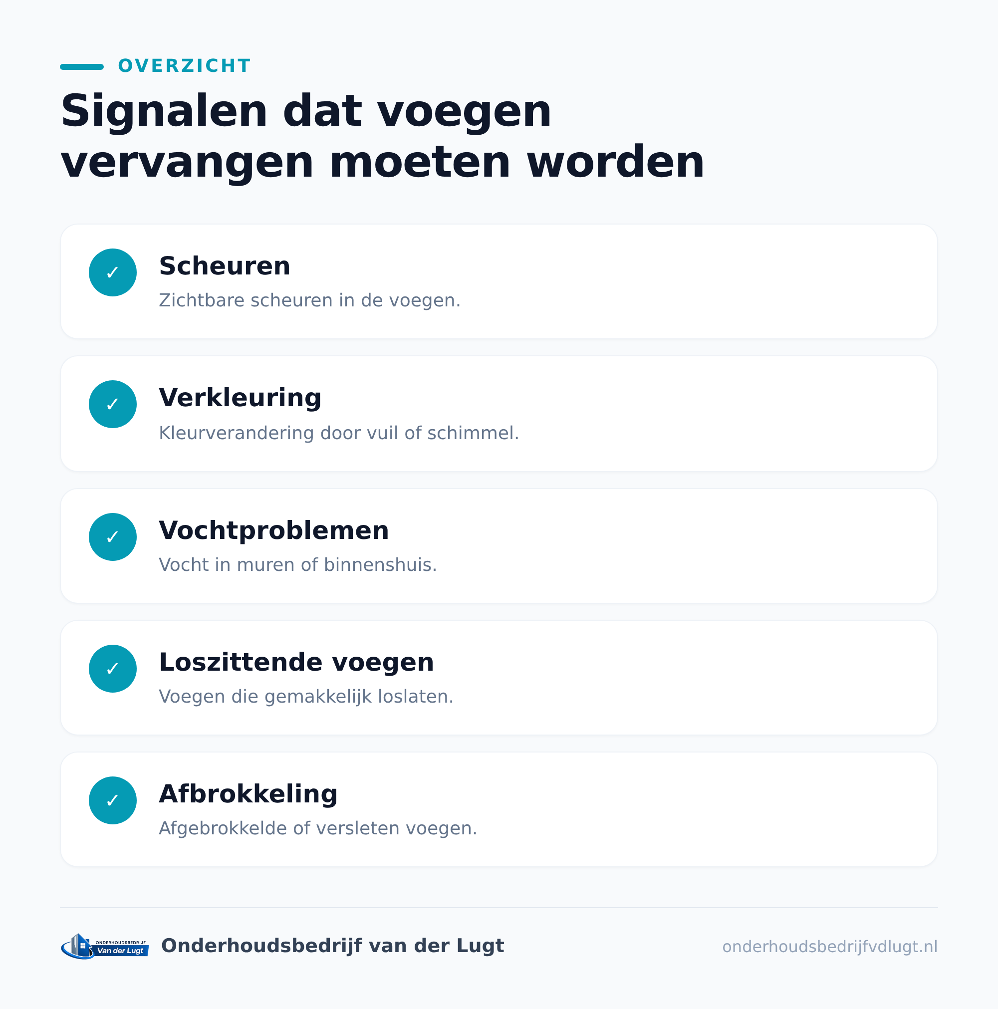 Waarom tijdig voegen vervangen belangrijk is