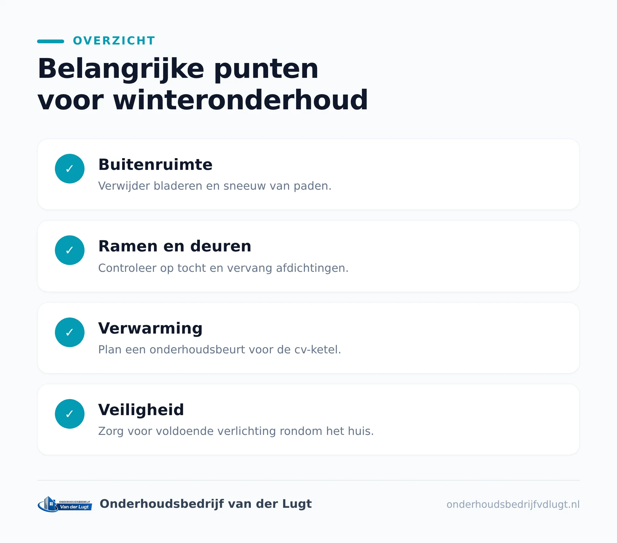 Begin je winteronderhoud met een gerichte inspectie